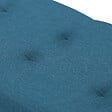 ID MARKET - Banc coffre rangement sur pied 100 cm tissu bleu canard - vignette