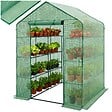 TECTAKE - Serre de jardin souple 2,04 m² 143x143x195cm vert - vignette