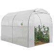 ID MARKET - Serre tunnel de jardin 4 saisons 6M² blanche gamme maraîchère ROMA 2x3M - vignette
