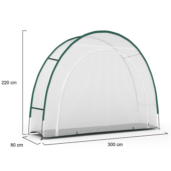 ID MARKET - Serre d'hivernage demi lune 300 x 80 x 220 cm balcon et terrasse - large