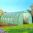 ID MARKET - Serre tunnel de jardin 4 saisons 18M² verte gamme maraîchère CRIMÉE 6x3M - vignette