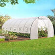 ID MARKET - Serre tunnel de jardin 4 saisons 18M² blanche gamme maraîchère CRIMÉE 6x3M - vignette