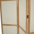 ID MARKET - Paravent intérieur bois et tissu beige - vignette