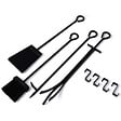 ID MARKET - Range bûches vertical avec accessoires 2 étagères H.112 CM pour cheminée - vignette