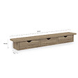 ID MARKET - Etagère murale console d'entrée LISE 3 tiroirs façon hêtre - vignette