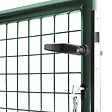 ID MARKET - Portillon de jardin 105 x 125 cm en acier vert avec serrure et poignée - vignette