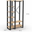 ID MARKET - Dressing penderie étagère ONYX bois et noir - vignette