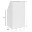 ID MARKET - Armoire sous pente 2 portes TOMI 60 x 50 x 110/70 cm blanc - vignette