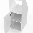 ID MARKET - Armoire sous pente 1 porte et 1 niche TOMI 40 x 50 x 110/70 cm blanc - vignette