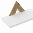 ID MARKET - Lot de 3 étagères murales IRIS façon hêtre et blanc - vignette