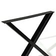 ID MARKET - Lot de 2 pieds de table forme X 72x73 cm noir design industriel - vignette