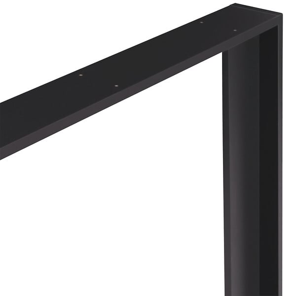 ID MARKET - Lot de 2 pieds de table carré PHOENIX noir 75 cm - large
