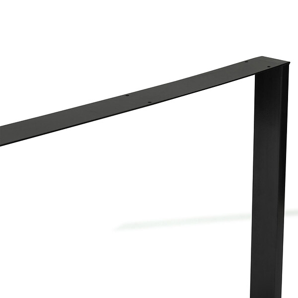 ID MARKET - Lot de 2 pieds de table carrés 78x71 cm noir design industriel - large