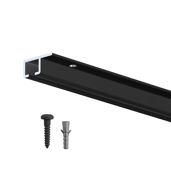 ARTITEQ - Cimaise Plafond Top Rail 200 cm + vis et chevilles - Cimaise Tableau pour plafond Artiteq Aluminium anodisé , Pack de 5 rails - large