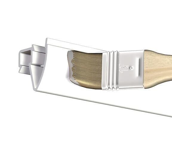 ARTITEQ - Cimaise Plafond Click Up Rail 200cm + clips + vis & chevilles multimatériaux - Cimaise Tableau Artiteq Blanc mat à peindre - large