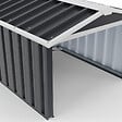 ID MARKET - Garage pour robot tondeuse toit à 2 pentes métal gris anthracite 86 x 98 x 62 cm - vignette