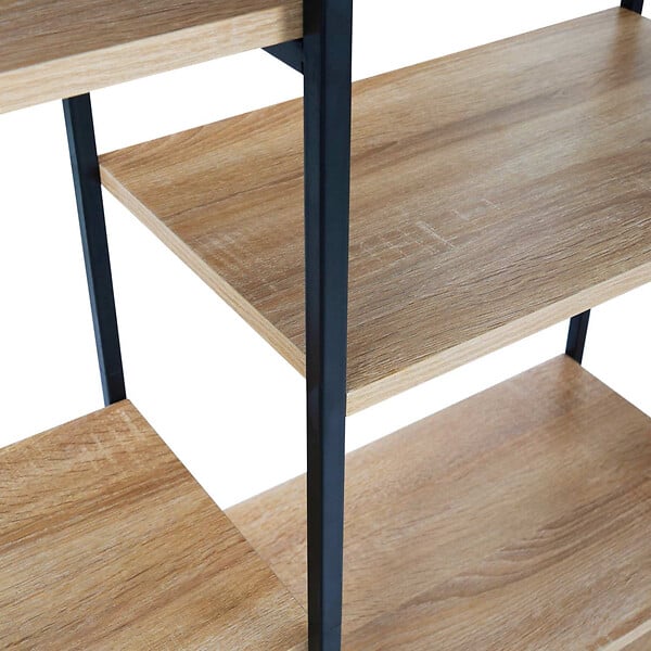 ID MARKET - Étagère bibliothèque trio 5 niveaux DETROIT design industriel 170 cm - large