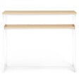 ID MARKET - Console double DETROIT design industriel bois et métal blanc - vignette