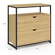 ID MARKET - Commode 2 tiroirs DETROIT 80 cm design industriel avec étagère - vignette