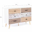 ID MARKET - Commode 6 tiroirs BAHIA 115 cm scandinave - vignette