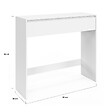 ID MARKET - Console 1 tiroir TOMI bois blanc - vignette