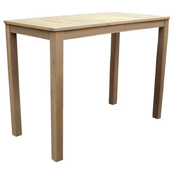 HAPPY GARDEN - Mange debout ARUBA en acacia 4 places - coussins sable - large