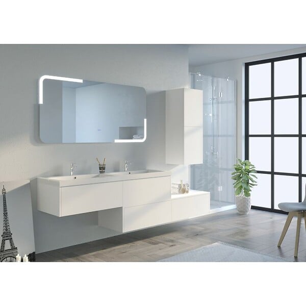 DISTRIBAIN - Meuble de salle de bain BELLISSIMO Blanc - large