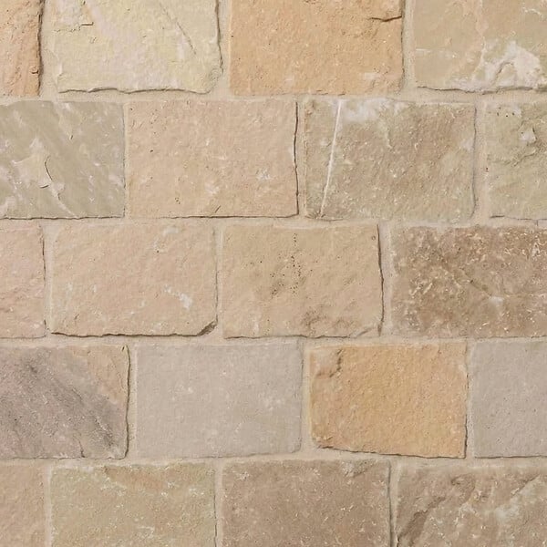 RO'MA NATURE - Pavé Grès Kandla Beige 20x14x3-5 cm (vendu au m² - 30 pavés/m²) - large