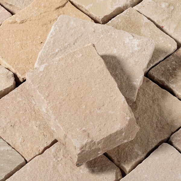 RO'MA NATURE - Pavé Grès Kandla Beige 20x14x3-5 cm (vendu au m² - 30 pavés/m²) - large