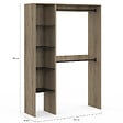 ID MARKET - Dressing d'angle modulable L. 90 / 127 cm MELMAN double penderie + étagères bois et noir - vignette