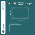 VOUNOT - Bâche de Protection en Polyéthylène resistant et impermeable 240g/m² bleu 2x3m - vignette