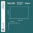 VOUNOT - Bâche de Protection en Polyéthylène resistant et impermeable 240g/m² bleu 4x6m - vignette