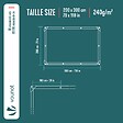 VOUNOT - Bâche de Protection en Polyéthylène resistant et impermeable 240g/m² blanche 2x3m - vignette