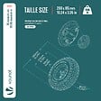 VOUNOT - Lot de 4 Roue gonflable robuste 3.5-4 pour chariot brouette alesage 16mm 260x85mm metal - vignette
