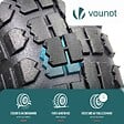 VOUNOT - Roue gonflable robuste 3.5-4 pour chariot brouette alesage 16mm 260x85mm metal - vignette