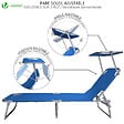 VOUNOT - Transat pare soleil Lot de 2 pcs Bleu - vignette