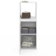 ID MARKET - Armoire sous pente 1 porte et 1 niche TOMI 40 x 50 x 110/70 cm blanc - vignette