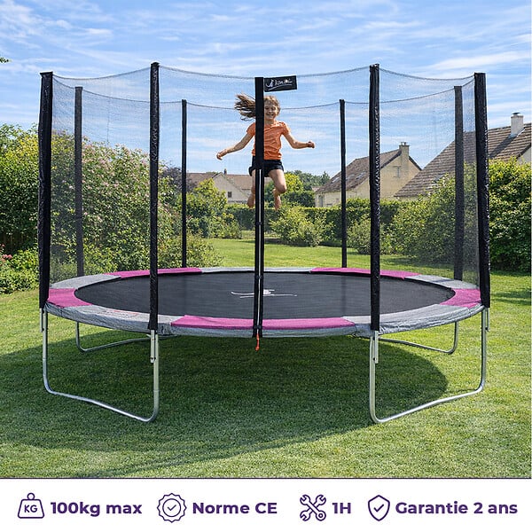 KANGUI - KANGUI Trampoline rond Ø360cm avec filet de sécurité - RALLI 360 - large