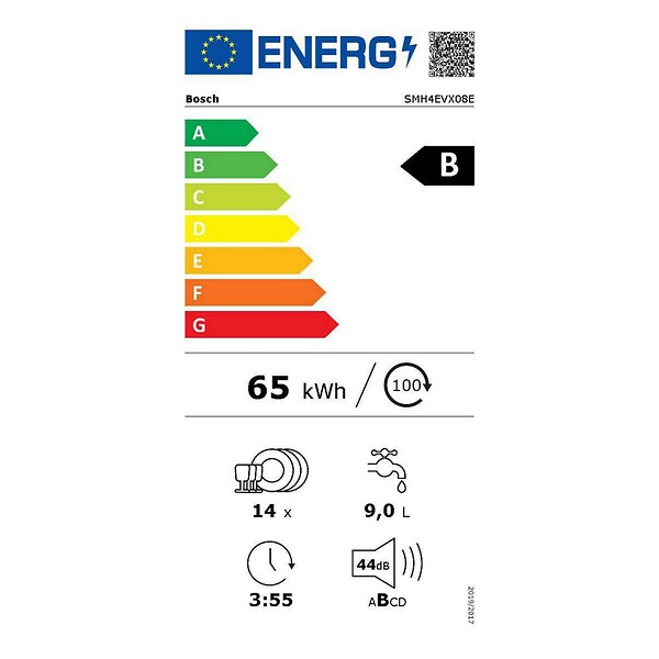 BOSCH - lave-vaisselle 60cm 14 couverts 44db tout intégrable - SMH4EVX08E - large