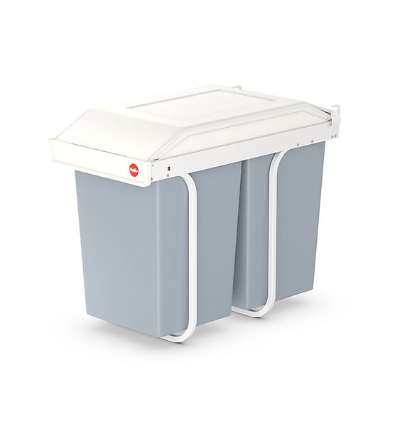 HAILO - Poubelle de cuisine tri sélectif 2 bacs encastrable 30L (14+14) Hailo Multi-Box Duo L - large