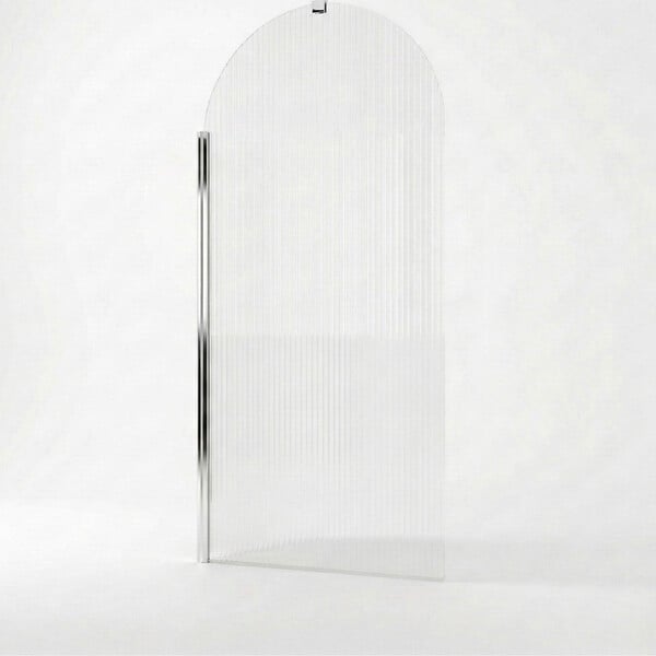 OTITEC - Pare-baignoire flûté – 80 x 140 cm – Chrome – LIVIA - large