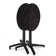 OVIALA - Table bistrot de jardin ronde inclinable 70 cm 4 places ardoise - Opera - vignette
