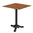 OVIALA - Table bistrot de jardin carrée inclinable 60 cm 4 places chêne foncé - Opera - vignette