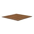 OVIALA - Table bistrot de jardin carrée inclinable 60 cm 4 places chêne foncé - Opera - vignette