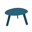 OVIALA - Lot de 2 tables basses gigognes de jardin bleu pacific - Bergame - vignette