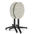OVIALA - Table bistrot de jardin ronde inclinable 70 cm 4 places terrazzo - Opera - vignette