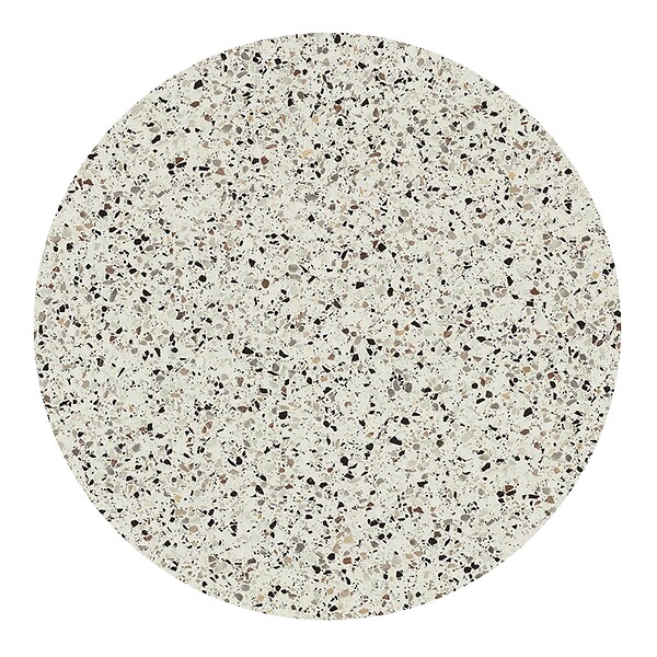 OVIALA - Table bistrot de jardin ronde inclinable 70 cm 4 places terrazzo - Opera - large