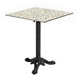 OVIALA - Table bistrot de jardin carrée inclinable 60 cm 4 places terrazzo - Opera - vignette