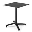 OVIALA - Table de terrasse 70 cm inclinable stratifié noir - Opéra - vignette