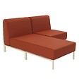 OVIALA - Salon de jardin bas modulable uni 2 places terracotta - Patio - vignette
